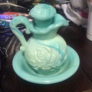 Avon Bottle Blue Flowers